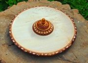 Hand-made wooden tray and saltern