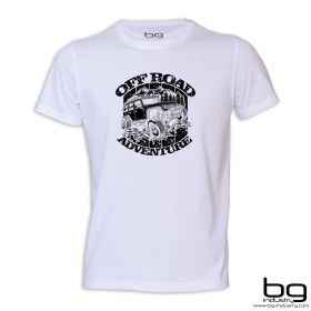 Мъжка ежедневна бяла тениска - OFF ROAD