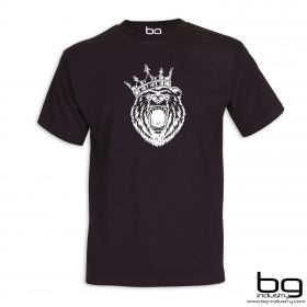 Мъжка черна тениска с щампа