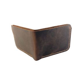 Мъжки портфейл от 100% естествена тъмнокафява кожа