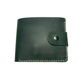 Мъжки портфейл от 100% естествена зелена кожа